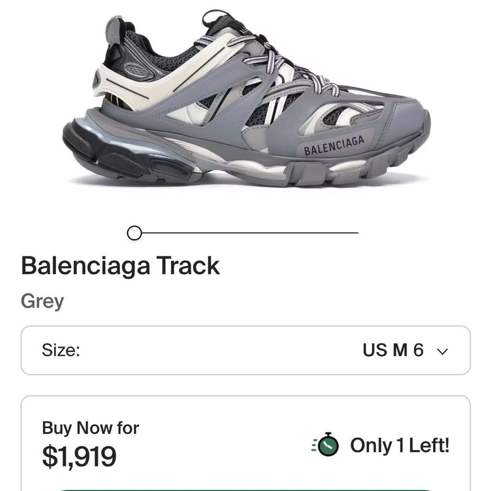 Balenciaga Track Sneakers in Gray and Black